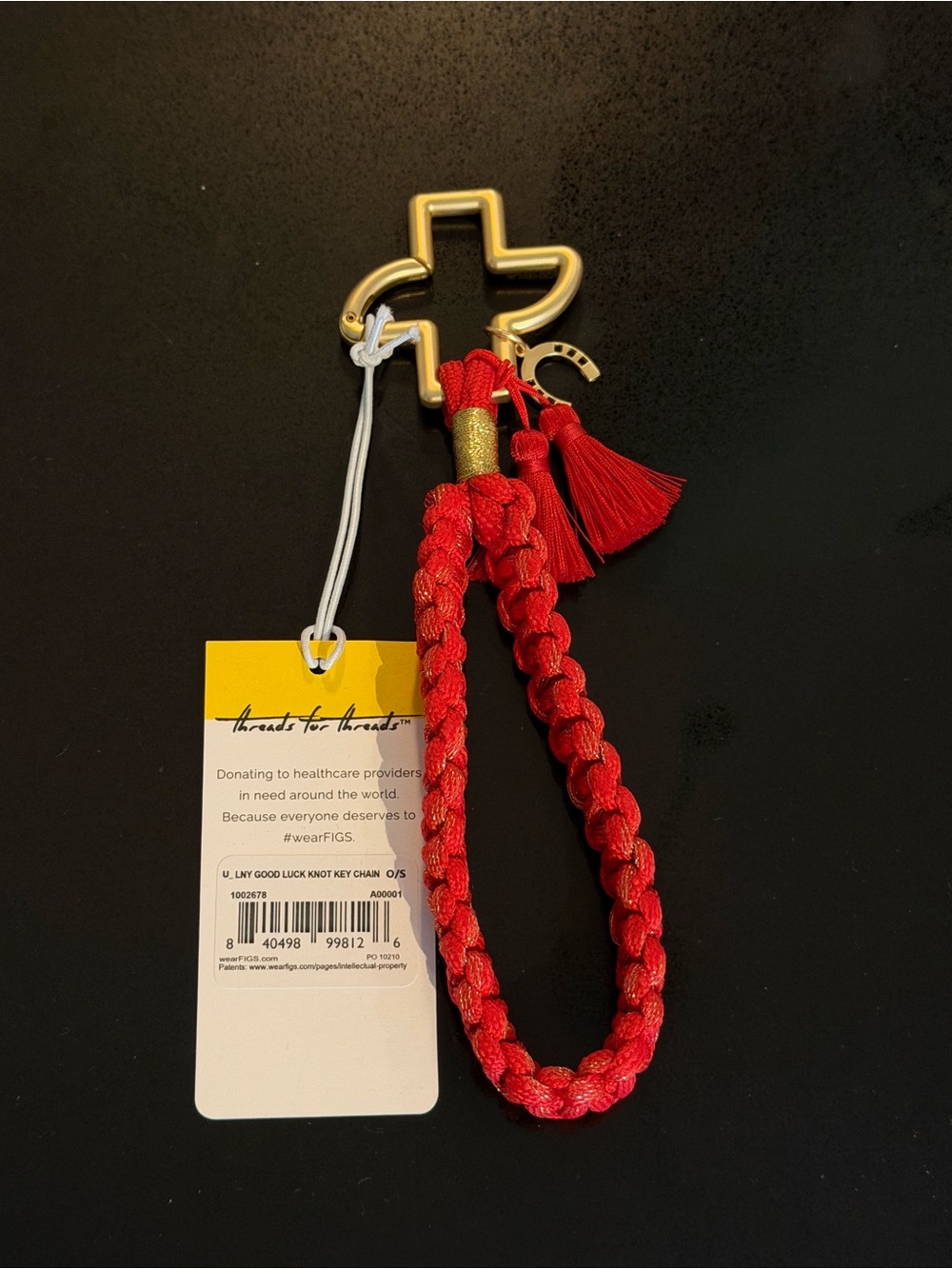 FIGS Red Wristlet Keychain